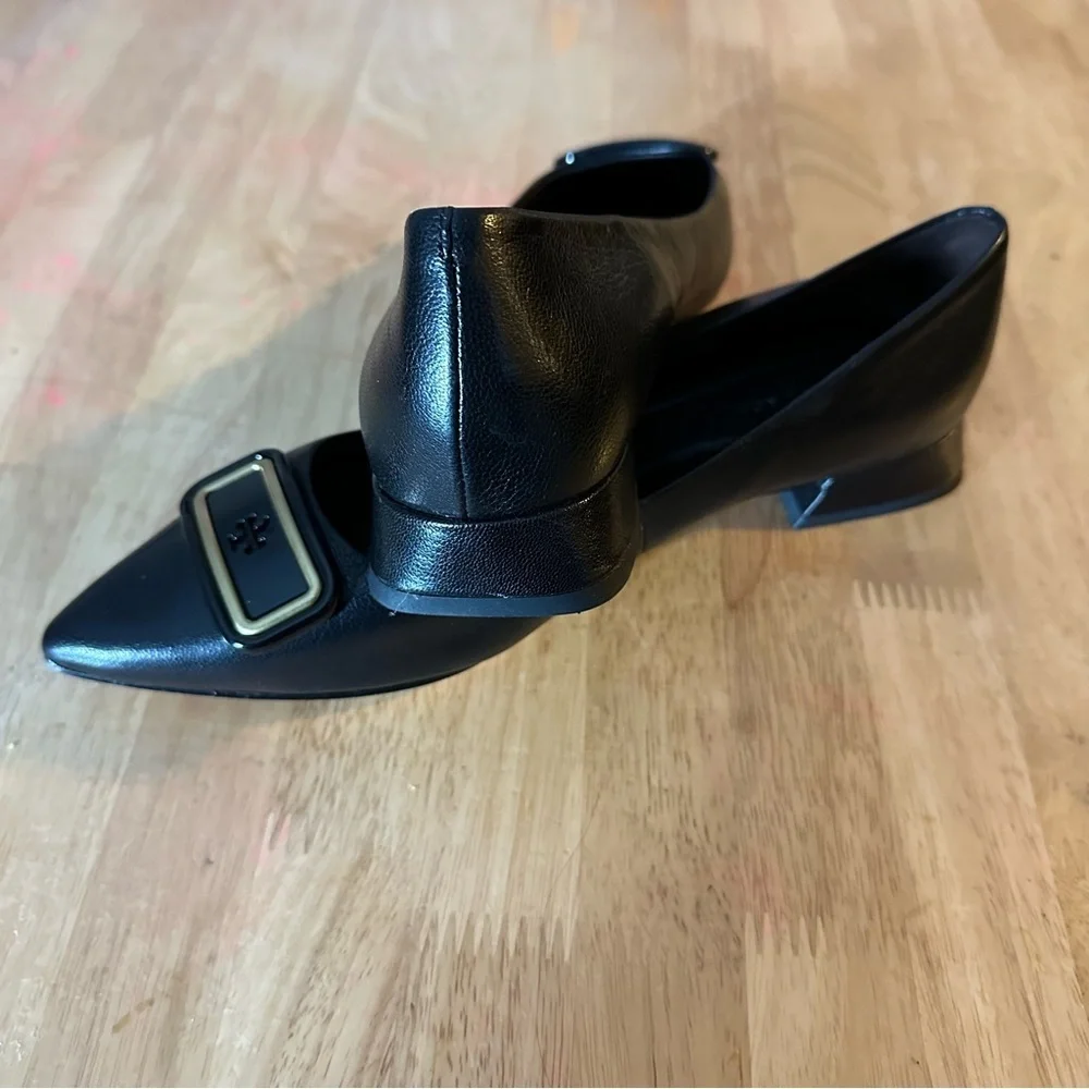 Tory Burch Georgia Pointed Toe Flat Black Shoes